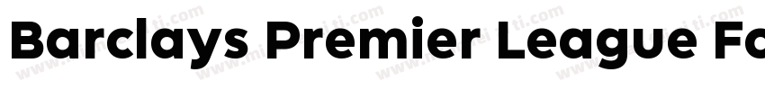 Barclays Premier League Font字体转换